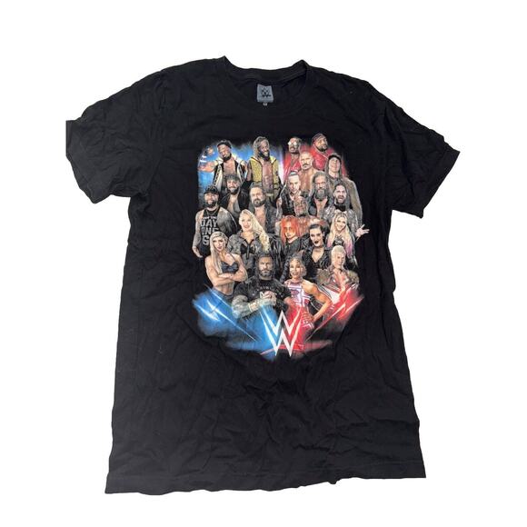 WWE Live 2022 I Was There Tour Black Tee Shirt Mens Sze Medium Wrestling Cena Y2 - Picture 1 of 4